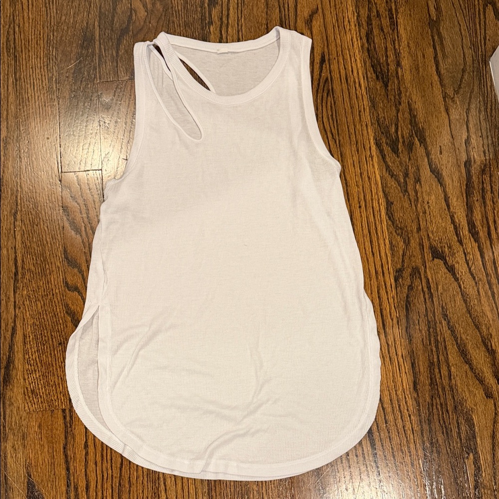 ALO white relaxed fit tank top